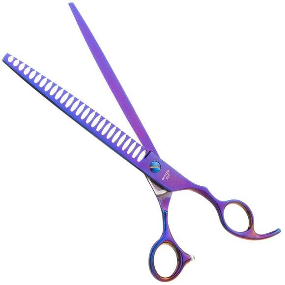 Geib Monster Purple Chunker 8.5" – Professional Single-Sided Thinning Shears, 26 Teeth, Extremely Sharp