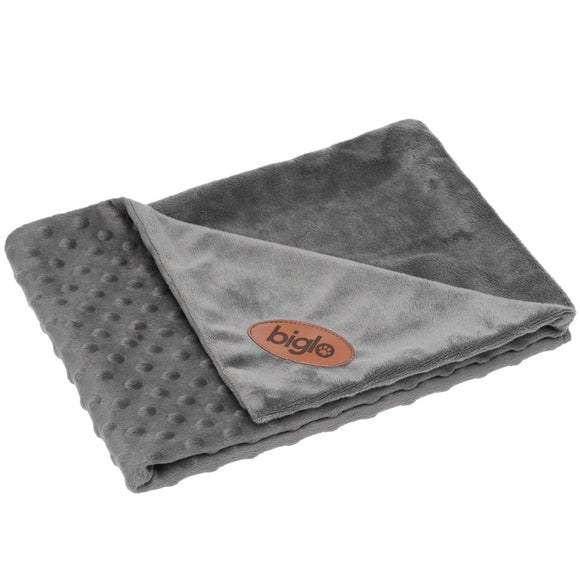 Biglo Minky Grey Blanket – Soft Fleece Pet Blanket, Small Size, Cozy Comfort