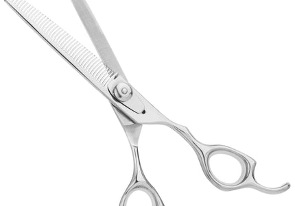 Geib Kiss Silver Pink Blender 6.5" – Straight Single-Sided Thinning Shears, 42 Teeth