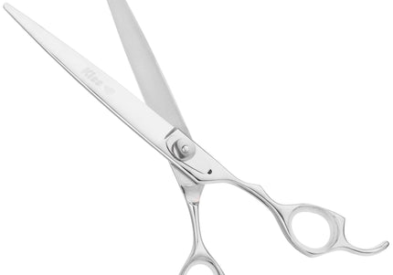 Geib Kiss Silver Pink Straight Scissors – 7.5in Micro-Bevel Blade, High-Quality Silver Finish