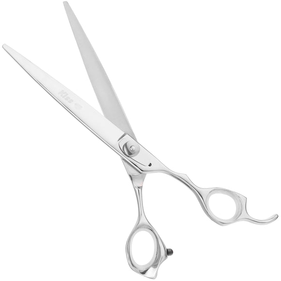 Geib Kiss Silver Pink Straight Scissors – 7.5in Micro-Bevel Blade, High-Quality Silver Finish