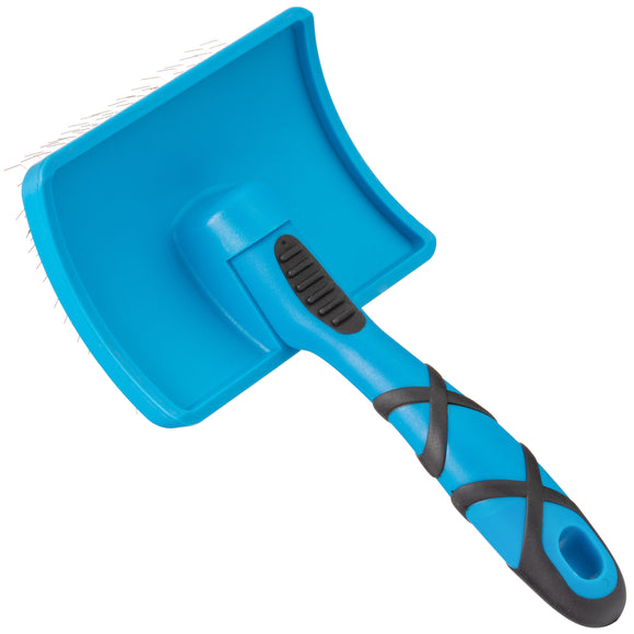 Groom Professional Slicker Brush Soft Large – Profiled Poodle Brush with Long Flexible Pins