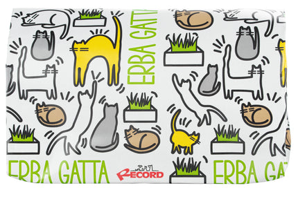 Record Erba Gatta Cat Grass Kit – 120g Rye Seeds, Easy-Grow Solution for Hairball Control