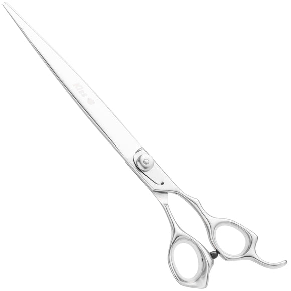Geib Kiss Silver Pink Straight Scissors – 7.5in Micro-Bevel Blade, High-Quality Silver Finish