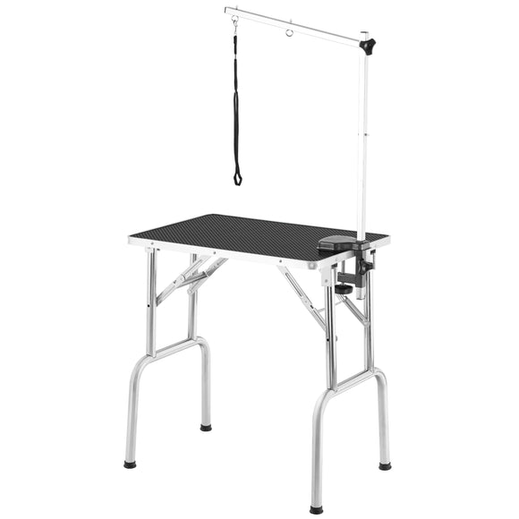 Blovi Small Trimming Table 70x48cm – Black, Stable Surface with Extension Arm