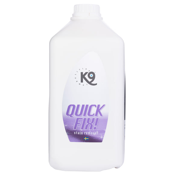 K9 Quick Fix Stain Remover – Dry Shampoo for White and Light Coats, 2.7L Large Bottle