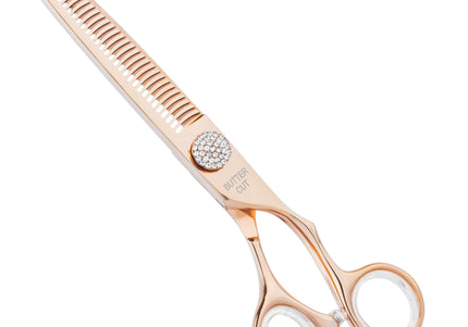 Geib Crystal Gold Grooming Scissors Set – 7.5" Straight and 36T Thinning, Japanese Stainless Steel