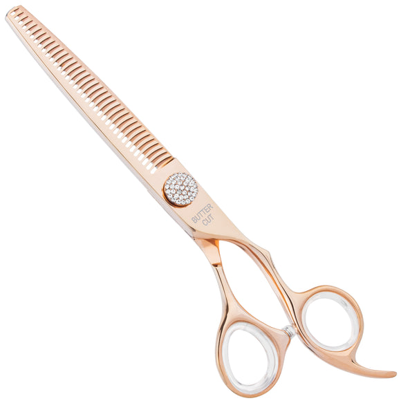 Geib Crystal Gold Grooming Scissors Set – 7.5" Straight and 36T Thinning, Japanese Stainless Steel