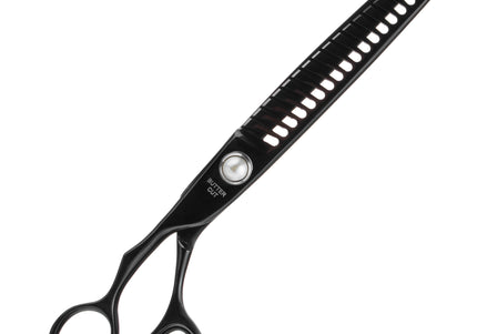 Geib Black Pearl Lefty Chunker 7.5" – Single-Sided Thinning Shears, 21 Notches, Ergonomic Design