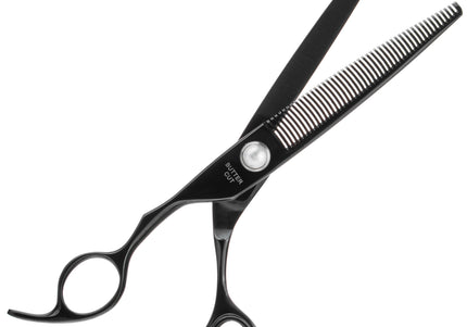 Geib Black Pearl Lefty Blender 7.5" – Single-Sided Thinning Shears, 47 Teeth, Ergonomic Design