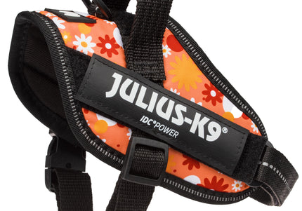 Julius-K9 IDC Powerharness Pink Flowers – Top Quality Floral Pattern Harness, Size 2