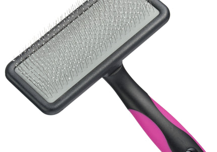Blovi Large Ball Pin Slicker Brush – Soft Safety Pins, Gentle Detangling, Large Size