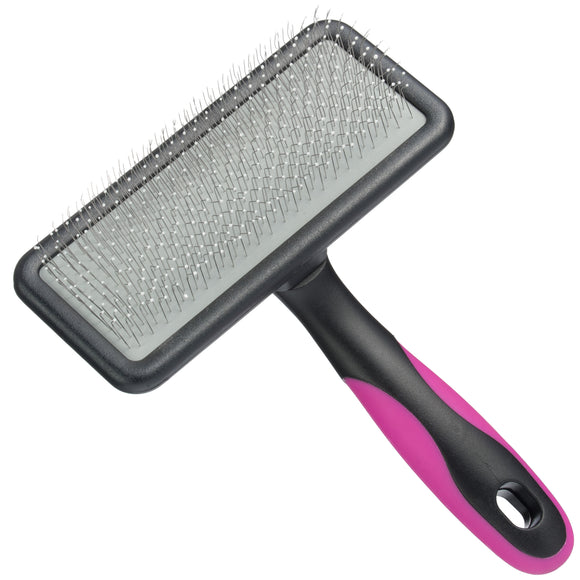 Blovi Large Ball Pin Slicker Brush – Soft Safety Pins, Gentle Detangling, Large Size
