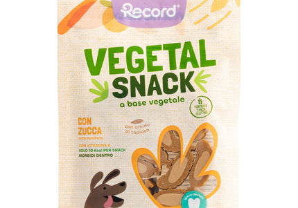 Record Vegetal Snack with Pumpkin 75g – Vegetarian Low-Calorie Dog Treats, Pumpkin Flavor