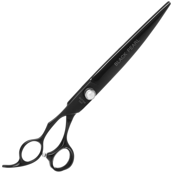 Geib Black Pearl Left Curved Scissors 8.5" – Cobalt Steel, Professional Left-Handed Design