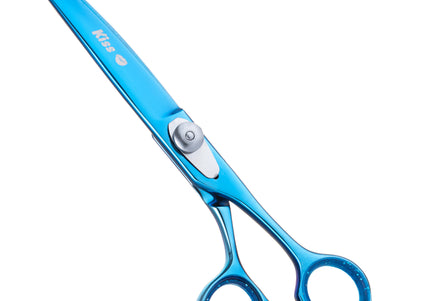 Geib Kiss Silver Blue Curved Scissors – 8.5" Micro-Bevel Blades with Premium Blue Finish