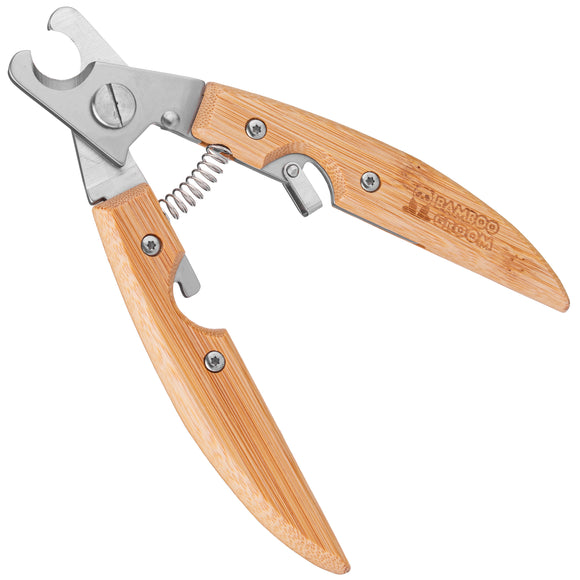 Bamboo Groom Nail Clippers – Eco-Friendly Bamboo Handle, Precision Stainless Steel Blades