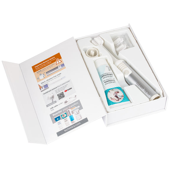 Cleany Teeth Ultrasonic Toothbrush Starter Pack – Advanced Plaque Removal, Gentle Dental Care