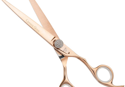 Geib Crystal Gold Grooming Scissors Set – 7.5" Straight and 50T Thinning, Japanese Stainless Steel