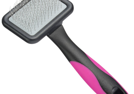Blovi Small Ball Pin Slicker Brush – Soft Safety Pins, Gentle Detangling Design