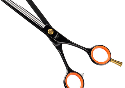 Geib Gator 008 Blender 6.5" – Japanese Steel Thinning Shears, Black Finish, 30 Teeth