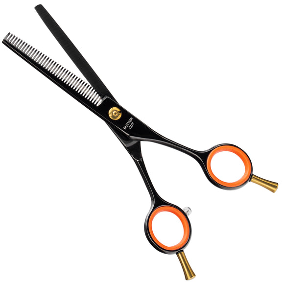 Geib Gator 008 Blender 6.5" – Japanese Steel Thinning Shears, Black Finish, 30 Teeth