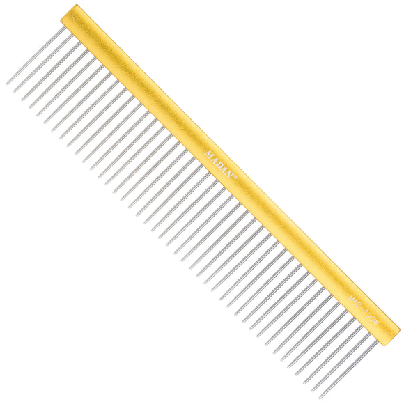 Madan Professional Light Comb 19cm – Lightweight Aluminum Handle, 3mm Spacing, Purple