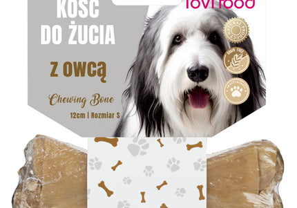 Lovi Food Chewing Bone with Lamb S – Natural Lamb Flavor, Durable Small Chew Treat
