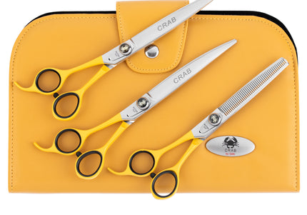 Geib Crab Lefty Scissors Set – 8.5" Japanese Stainless Steel, Professional 3-Piece Kit