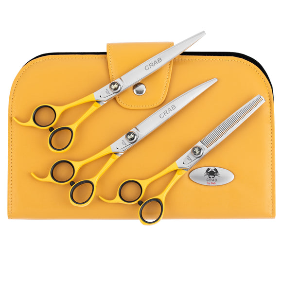 Geib Crab Lefty Scissors Set – 8.5" Japanese Stainless Steel, Professional 3-Piece Kit