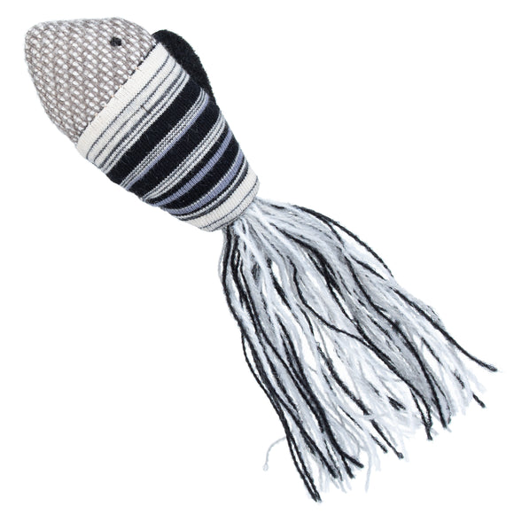 Flamingo Cat Pirin Fish Toys – Stylish Plush Fish with Yarn Tails and Catnip, 2 Pack