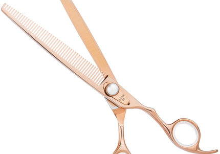 Geib Gold Pearl Blender 8.0" – Single-Sided Thinning Shear, 50 Teeth, Elegant Gold Finish
