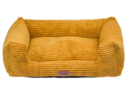 Biglo Odi Honey Corduroy Bed – Large, Soft Honey-Tone, Supportive and Durable Design