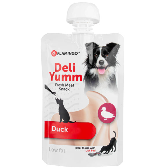 Flamingo Deli Yumm Paste with Duck 90g – Creamy Treat, Rich Duck Flavor, Easy Squeeze Tube