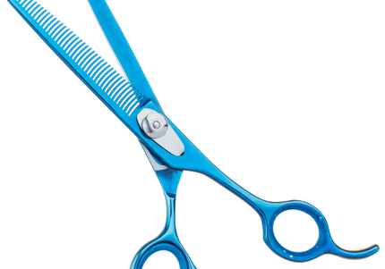 Geib Kiss Silver Blue Blender 6.5" – Single-Sided Thinning Shears, Blue Finish, 42 Teeth