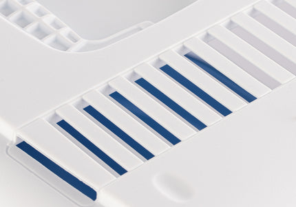 Record Romeo Cat Litter Box L – Lockable Covered Design with Flap Door and Filter, Blue