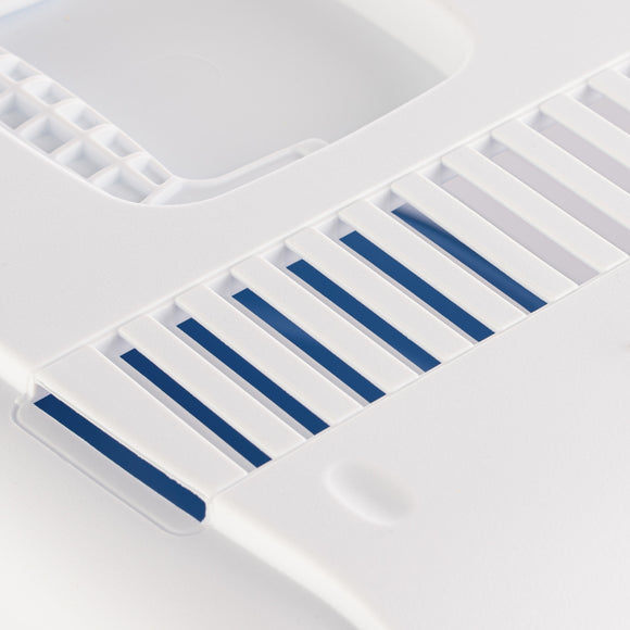 Record Romeo Cat Litter Box L – Lockable Covered Design with Flap Door and Filter, Blue