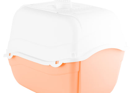 Record Romeo Cat Litter Box L – Lockable Covered Design with Flap Door and Filter, Blue