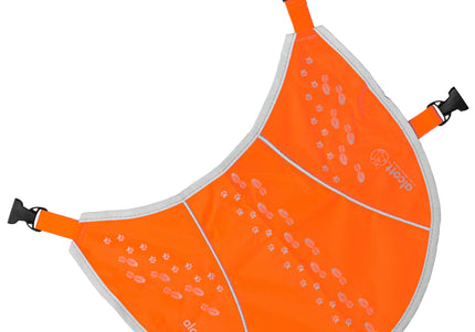 Alcott Visibility Vest Neon Orange – Reflective Safety Dog Jacket, Medium Size, Lightweight Design