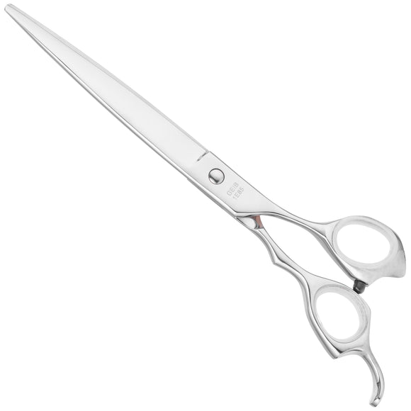 Geib Kiss Silver Pink Straight Scissors – 7.5in Micro-Bevel Blade, High-Quality Silver Finish