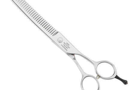 Geib Wave Curve Chunker 7.5in – Japanese Steel, Single-Sided Bent Thinning Shears, 35 Teeth