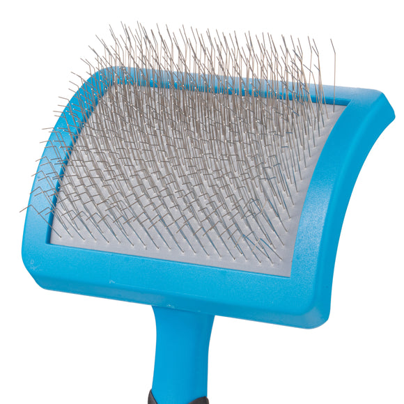 Groom Professional Slicker Brush Soft Large – Profiled Poodle Brush with Long Flexible Pins