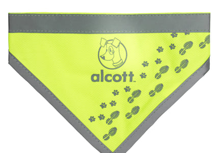 Alcott Neon Yellow Reflective Bandana – High-Visibility Safety Accessory, Medium Size