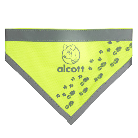 Alcott Neon Yellow Reflective Bandana – High-Visibility Safety Accessory, Medium Size