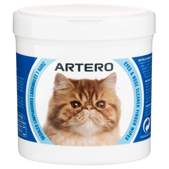 Artero Eyes & Nose Cleaner Finger Wipes 4CATs – Gentle Cleansing Wipes, 50 Pack, Hypoallergenic Formula