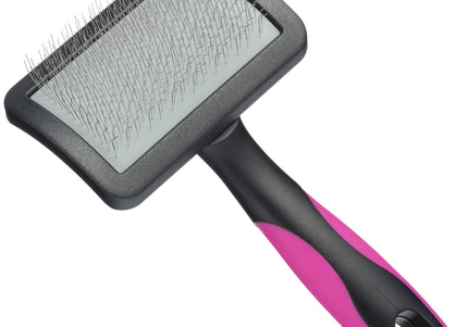 Blovi Small Soft Slicker Brush – Gentle Flexible Pins, Compact Design for Sensitive Coats