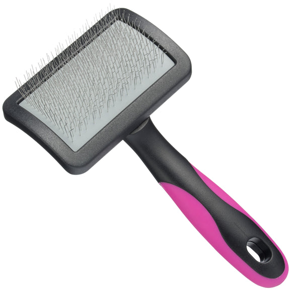 Blovi Small Soft Slicker Brush – Gentle Flexible Pins, Compact Design for Sensitive Coats