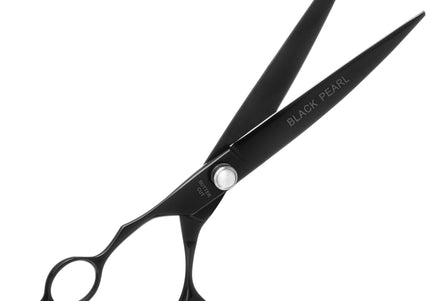 Geib Black Pearl Left Curved Scissors 8.5" – Cobalt Steel, Professional Left-Handed Design
