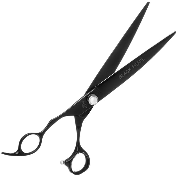 Geib Black Pearl Left Curved Scissors 8.5" – Cobalt Steel, Professional Left-Handed Design