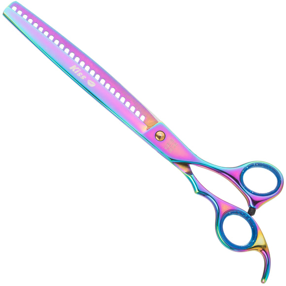 Geib Gold Rainbow Kiss Chunker 8.5" – High-Quality Thinning Scissors, 26 Teeth, Rainbow Finish
